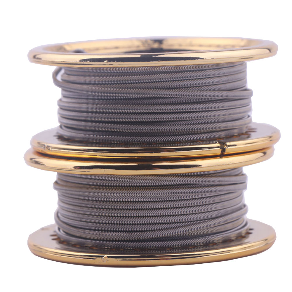 Clapton Wire Pre Built - XFKM 5M/Roll NI80/A1/SS316L Alien V2 Kawat