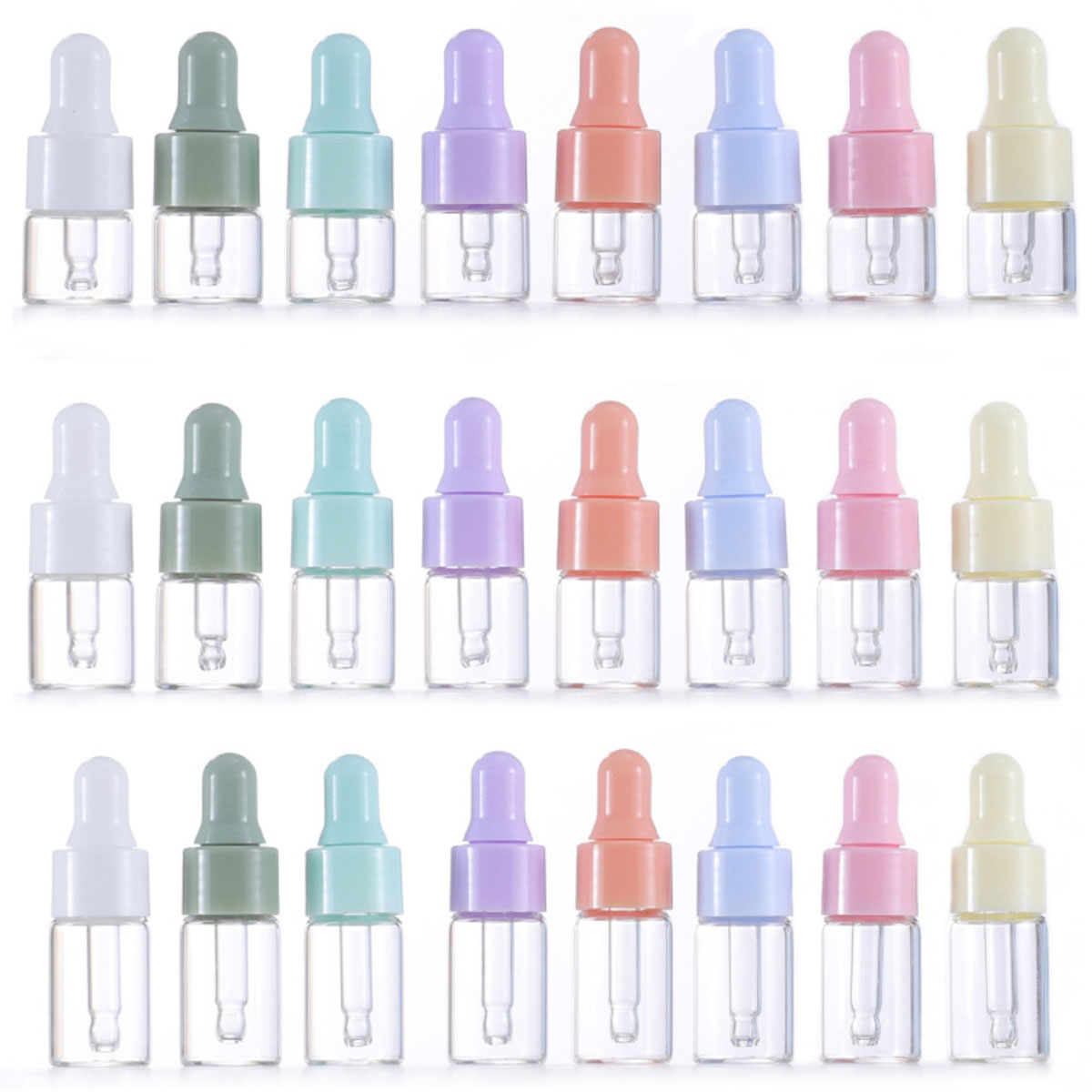 Juice Bottle Dropper - 8x Botol Tetes Kaca Transparan 1/2/3/5ml