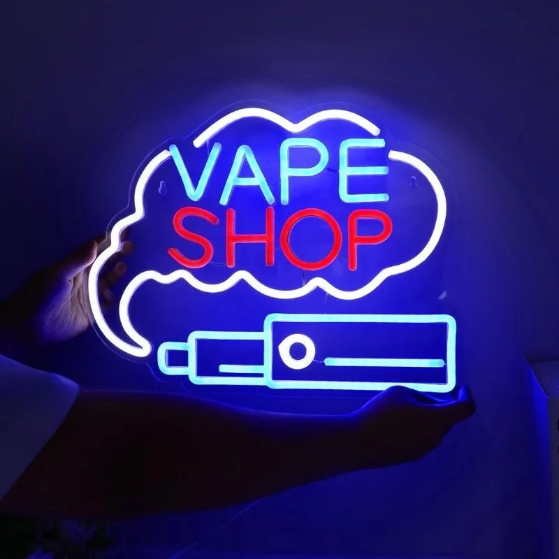 Vaping Store - LED VAPE SHOP Tanda Neon Asap
