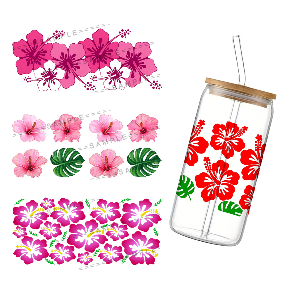 Stiker Hibiscus Syriacus UV DT - Rdta Tank Glass ulasan dan harga