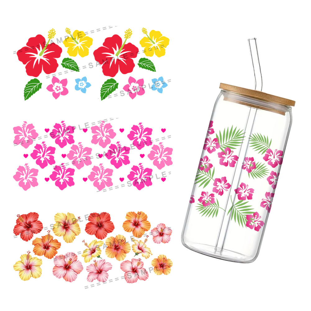 Stiker Hibiscus Syriacus UV DT - Rdta Tank Glass ulasan dan harga