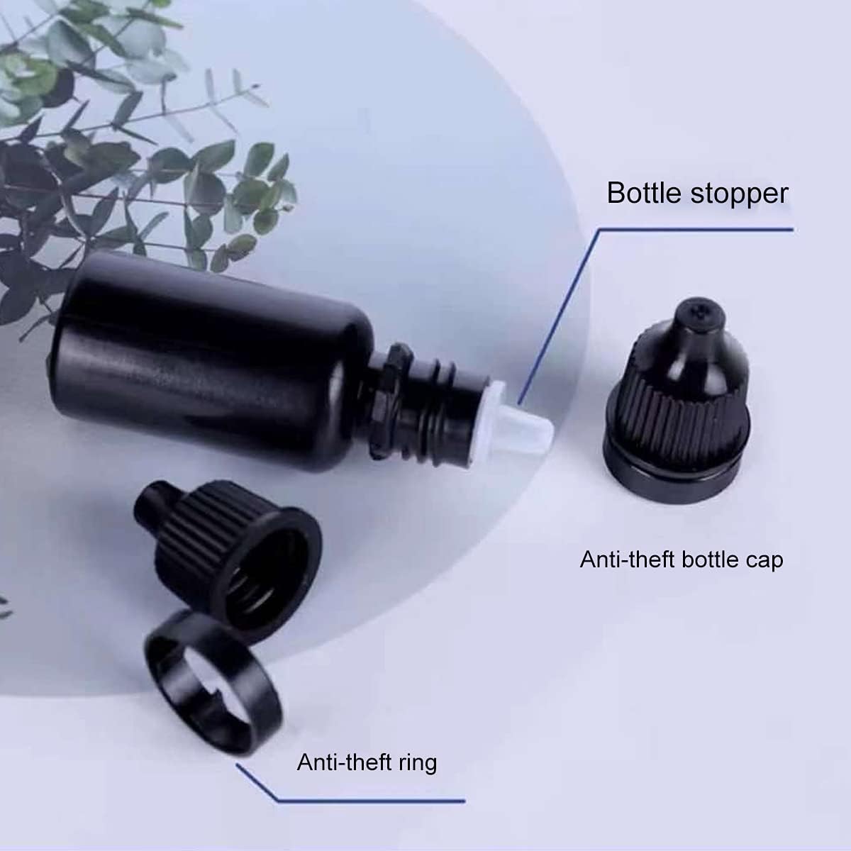5 buah botol plastik hitam 5-2 - Juice Bottle Dropper ulasan dan harga