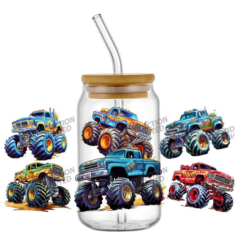 Desain Monster Truck UV DTF Wr - Rdta Tank Glass ulasan dan harga