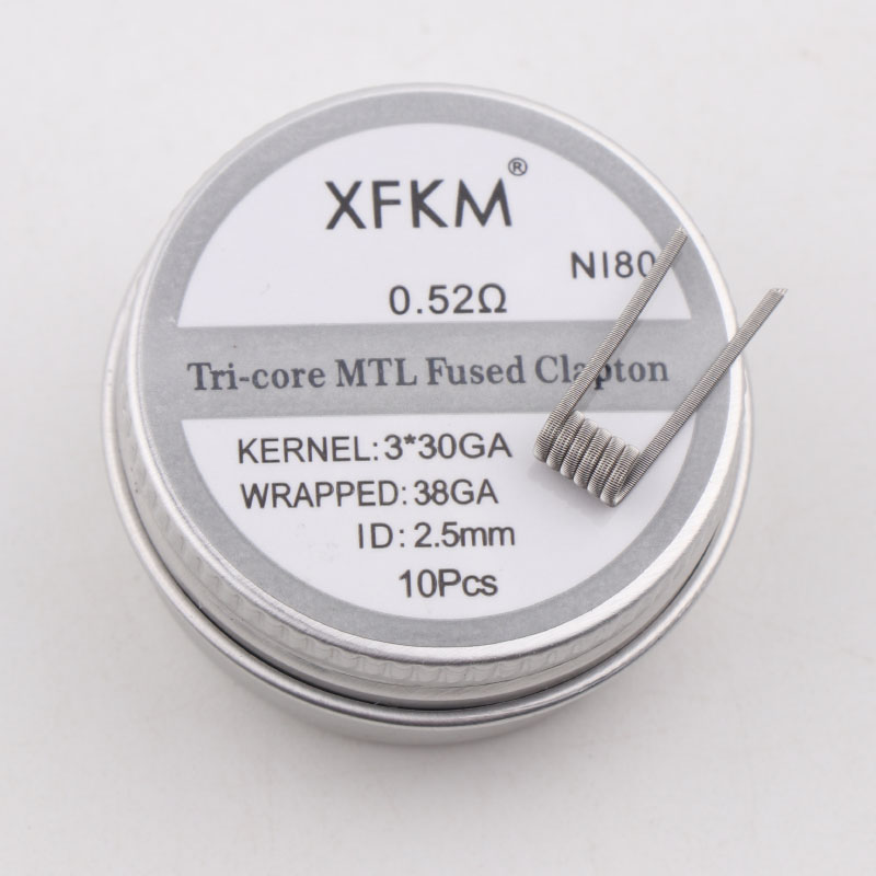 Baru XFKM 10 Buah/Kotak NI80/A - Clapton Wire Pre Built ulasan dan harga