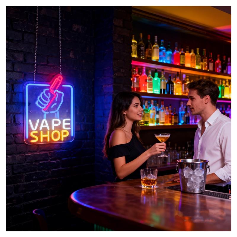 Lampu Neon LED Bentuk Tangan M - Vaping Store ulasan dan harga