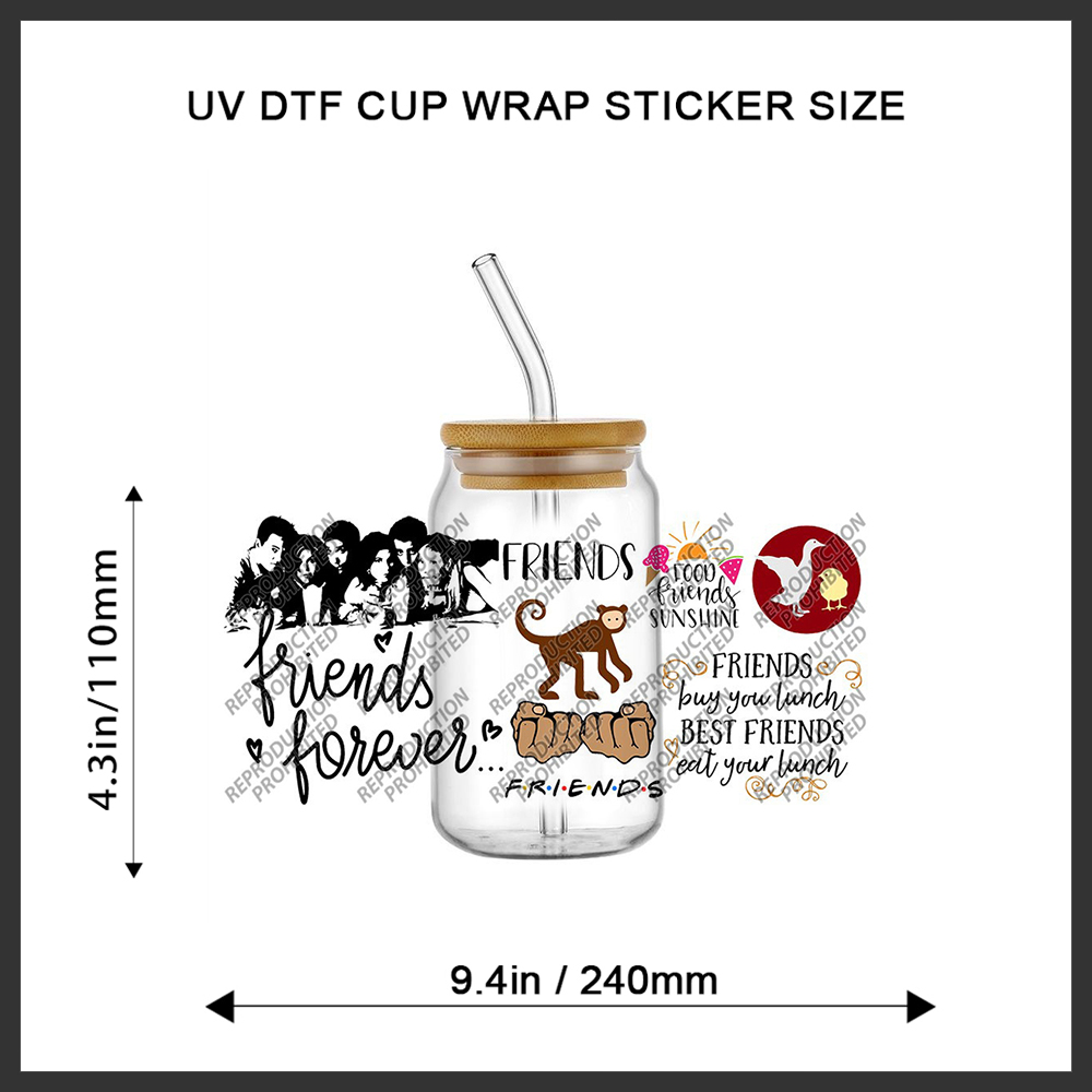 Stiker UV DTF Tema Teman Retro - Rdta Tank Glass ulasan dan harga